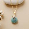High Quality Fashion Light Luxury Simple Natural Crystal Water Drop Zircon Pendant Real Gold Electroplated Collarbone Necklace Jewelry Gifts