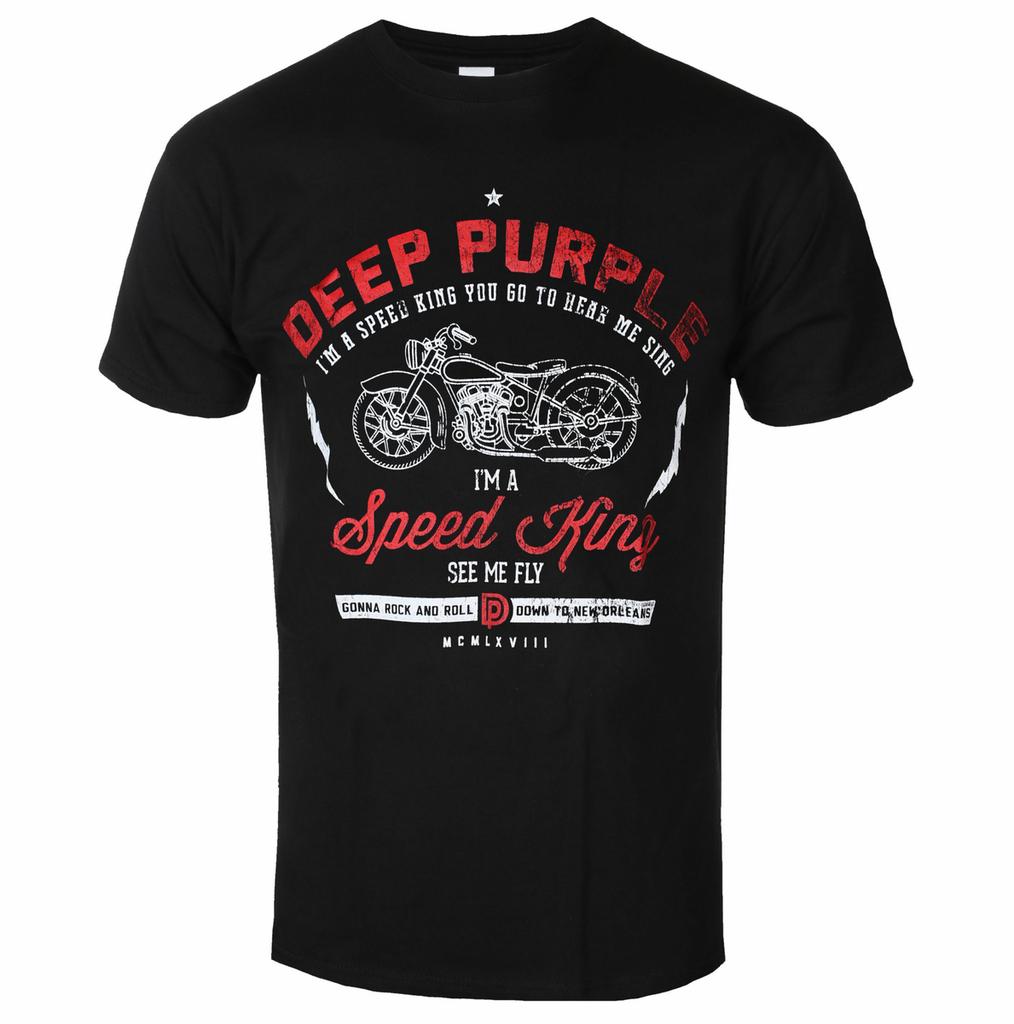 Seltenes Deep Purple Band Grafik Baumwoll-T-Shirt Unisex Sommer Kurzarm Modemarke Tee Luxus Lässig Vintage Retro Top