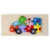 3D Wooden Buckle Puzzle: Educational Toy for Early Learning - Numbers, Transportation, and Animal Blocks