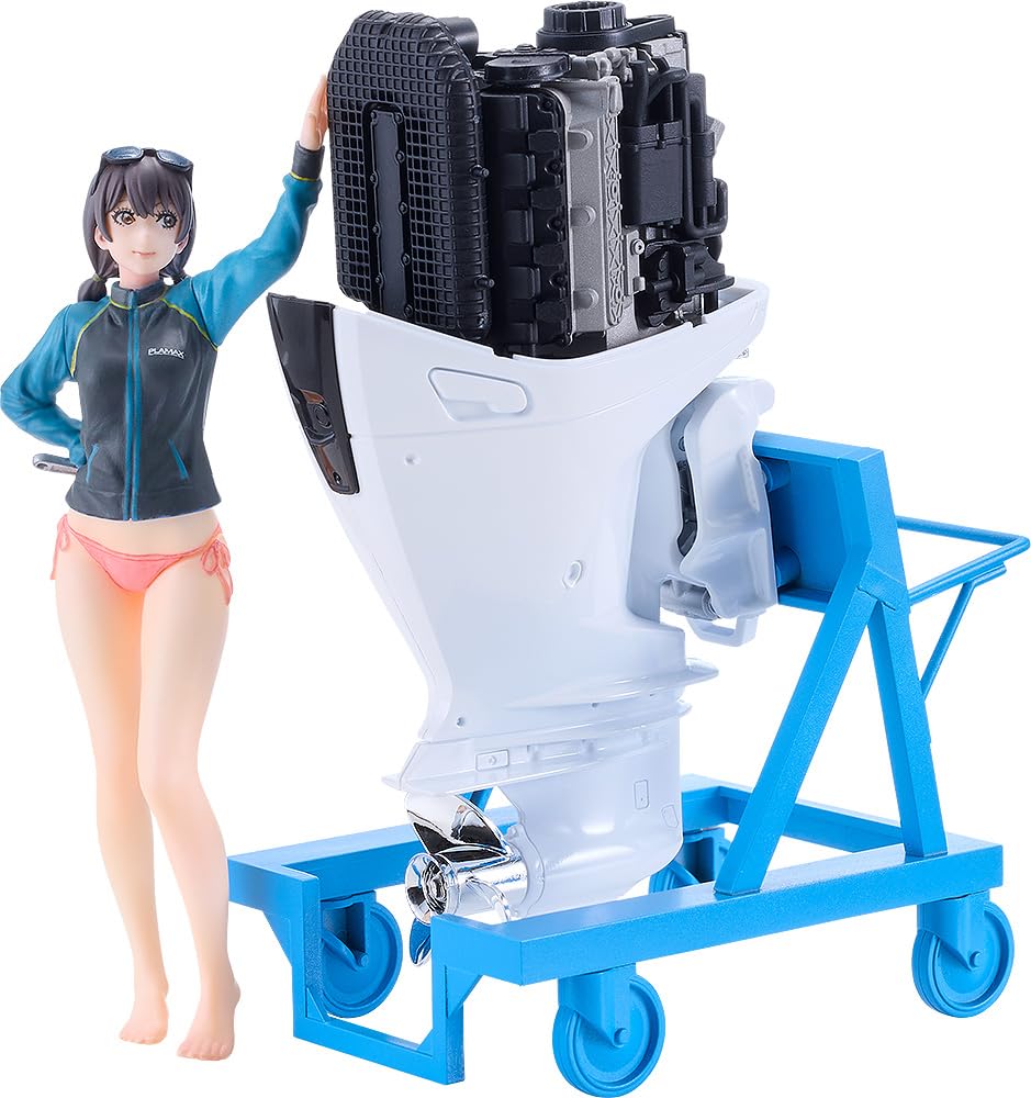 Max Factory PLAMAX MF 97 minimum factory Minori with Honda BF350 outboard motor Grand Prix White scale assembly plastic model kit 1/20
