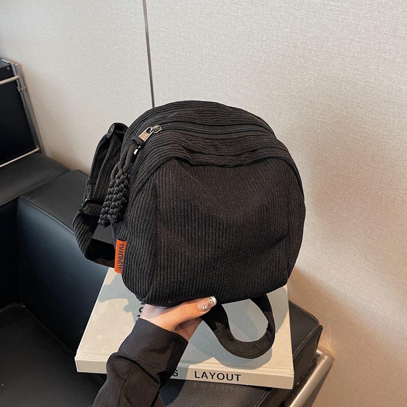 Large capacity corduroy shell bag fashionable thickened shoulder bag women's bag casual versatile messenger bag