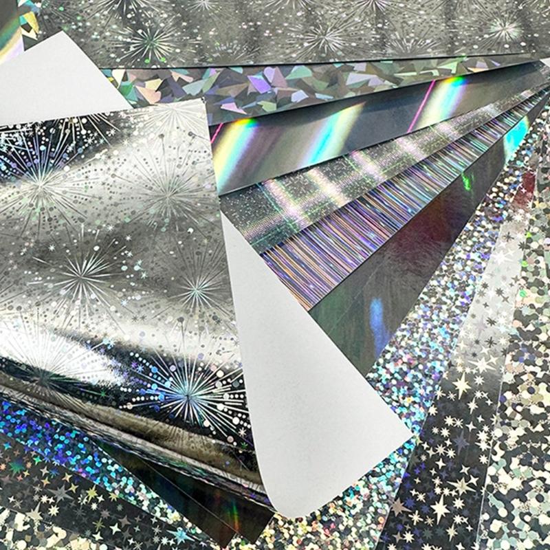 20 listů třpytivého řemeslného papíru Třpytivé plastové listy pro řemesla, scrapbooking, výrobu přání, fotoalba a balení