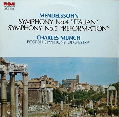 LP Record CHARLES MUNCH BOSTON SYMPHONY ORCH Mendelsohn Italian And Reformation RCL1009 RCA 1980 Japan Obi Classical Used