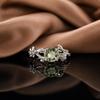 Green Amethyst Gemstone Silver Ring 925 Sterling Silver Amethyst Jewelry, Designer Ring Gift For Love CZR-14-12