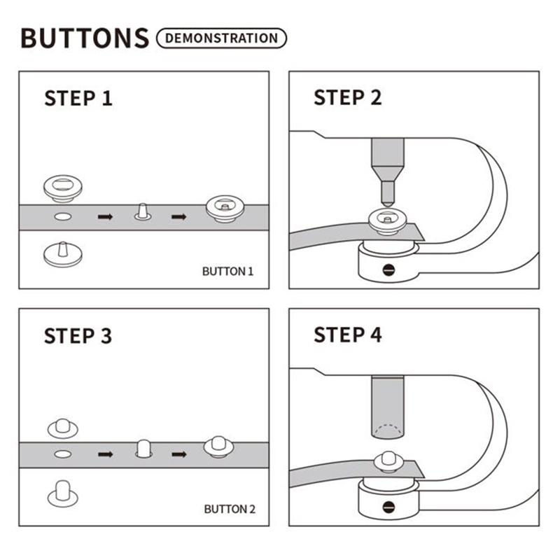 20Sets/Pack 10-15Mm Metal Snap Buttons Sewing Accessories Botones Snaps Button For Clothing Bags Leather Pressure Snap Fasteners