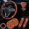 Strass-Bling Auto-Innenzubehör Set Lenkradschutzhülle Fahrzeugzubehör