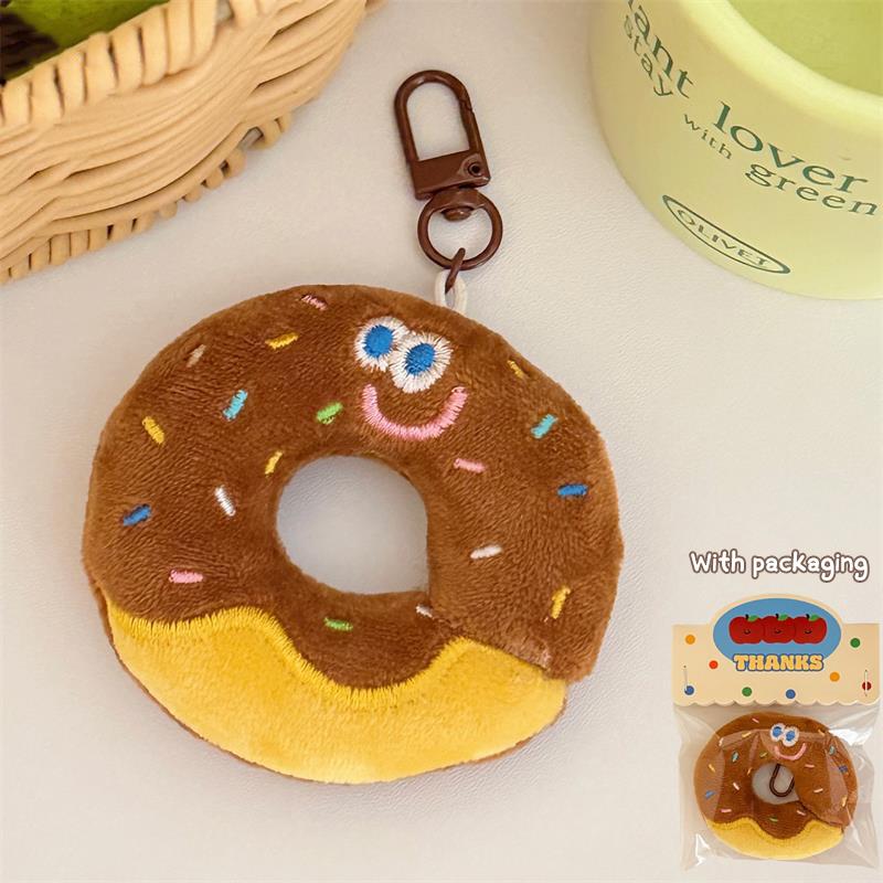 

Creative Cute Donut Animal Plush Toy Soft Stuffed Keychain Pendant Cartoon Bag Charm Backpack Hanging Ornaments Car Keyring Gift A4