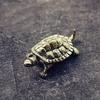 1 Pcs Retro Brass Tortoise Ornament Statue Metal Animal Sculpture Home Office Decoration Ornament Tea Pet Crafts