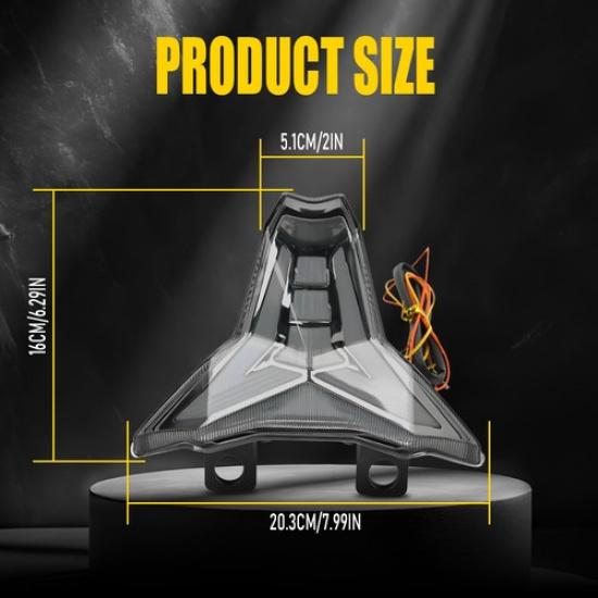 Integrated LED Turn Brake Signal Tail Light DRL For Kawasaki Ninja ZX-6R -23