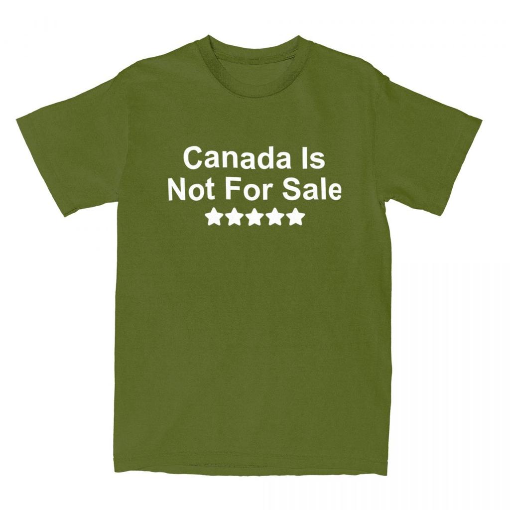 Canada Is Not For Sale Hat T-Shirt Summer Streetwear T Shirts Pure Cotton Fashion Tee Shirt For Man Short Sleeve Pattern Tops