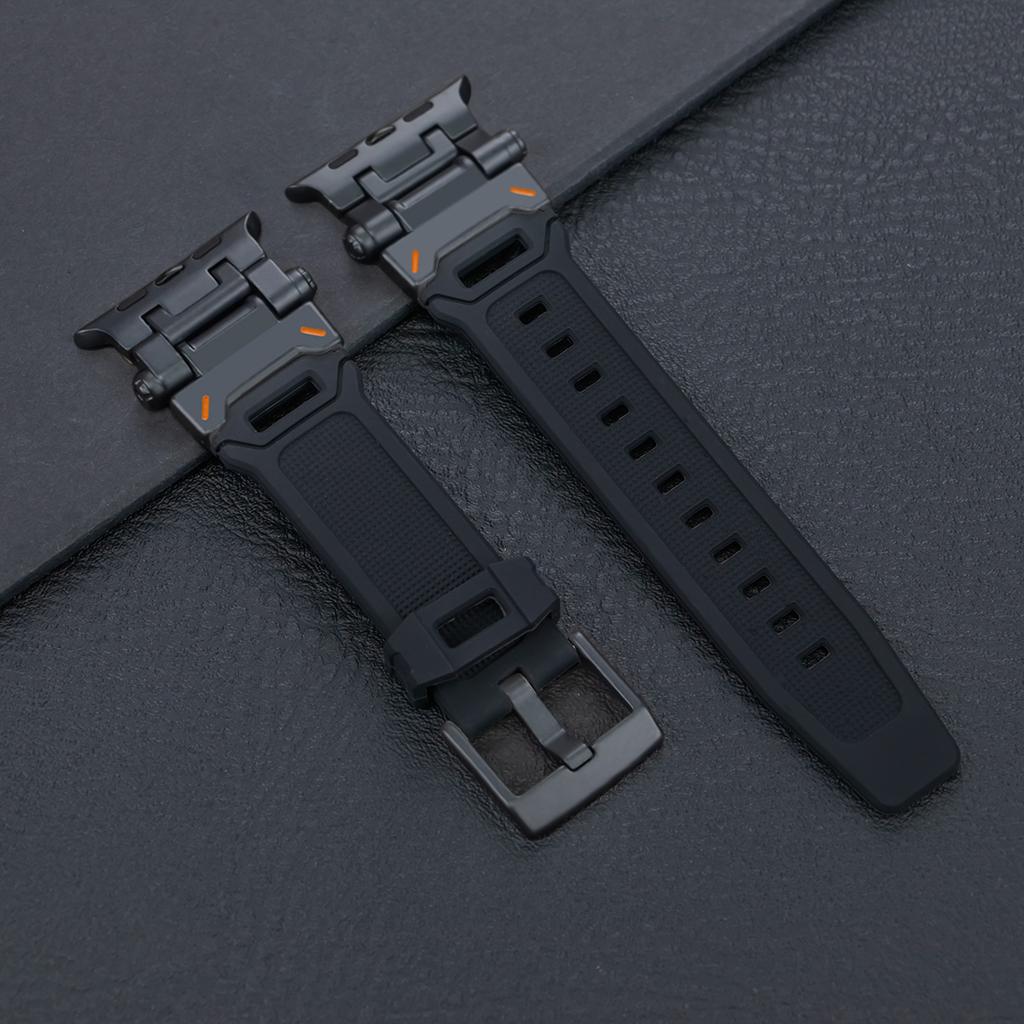 Sports Apple Watch Band for Apple Watch Ultra 2 49mm 45mm 44mm 42mm Silicone Strap for Apple Watch Series 8 7 6 5 4 Se Bracelet