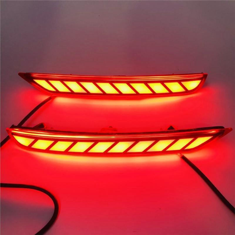LED Rear Bumper Reflector Light For Subaru Forester 2008-2016 Sequential Turn Signal Light