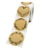 100-500 Pcs 2 Inch 5cm Kraft Paper Flowers Thank You Label Stickers for Gift Card Package Party Wrapping Baking Small Business