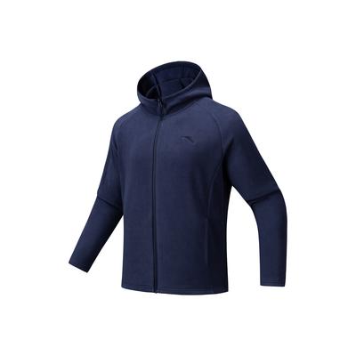 Anta Lightweight Outdoor Warm Fleece Lined Hooded Jacket Unisex Jackets Chaos-Blue 972616701-7