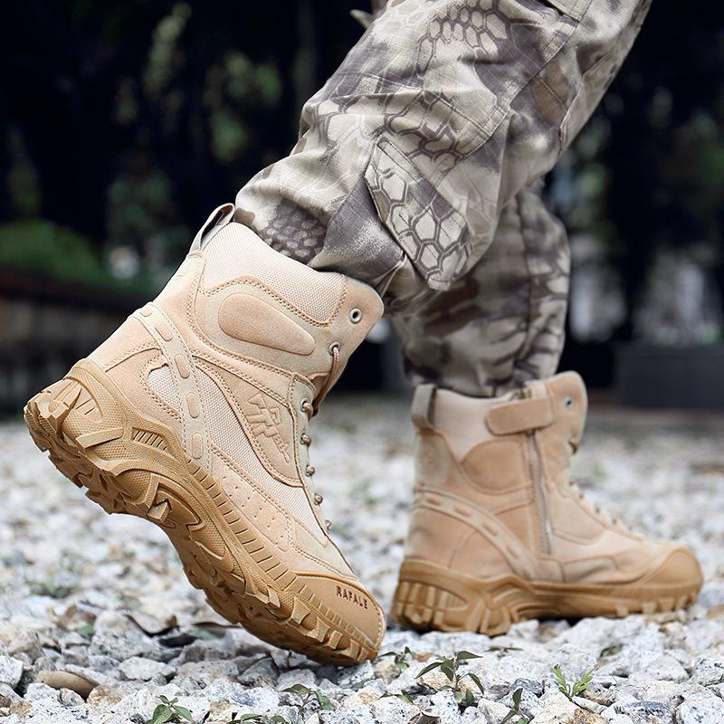 New men's combat boots tactical boots high-top outdoor brown desert combat boots