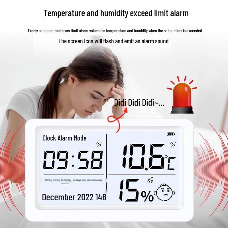 Rechargeable Indoor Temperature and Humidity Monitor
