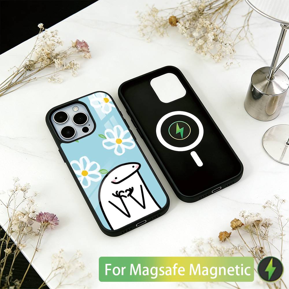 Cute Celular Flork Funny Phone Case For iPhone17,16,15,14,13,12,11 Plus,Pro Magnetic For Magsafe Wireless Charging
