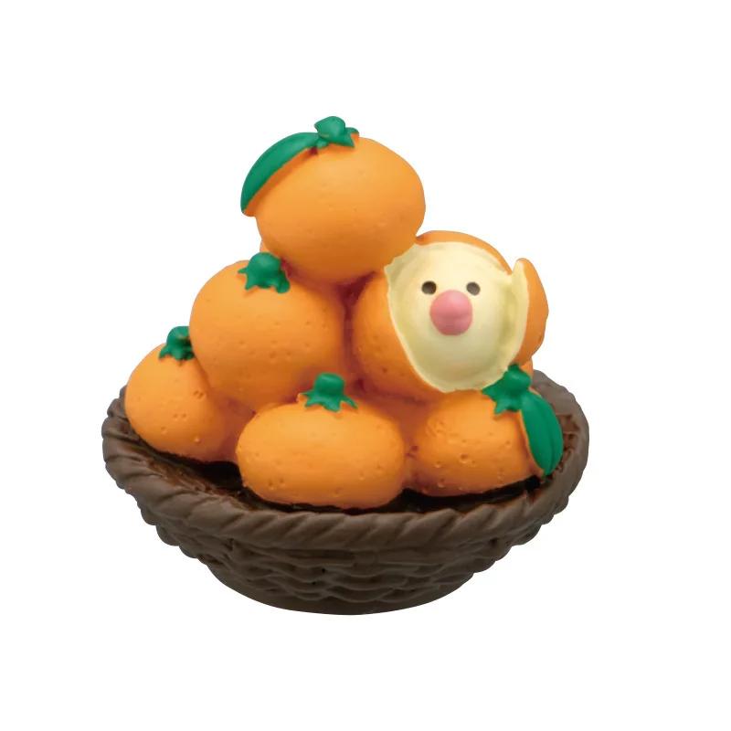 Japanese Groceries Zakka Lucky Tangerine Series Fishbowl Decoration Bath Ornaments Resin Craft Toys Collectible Gifts