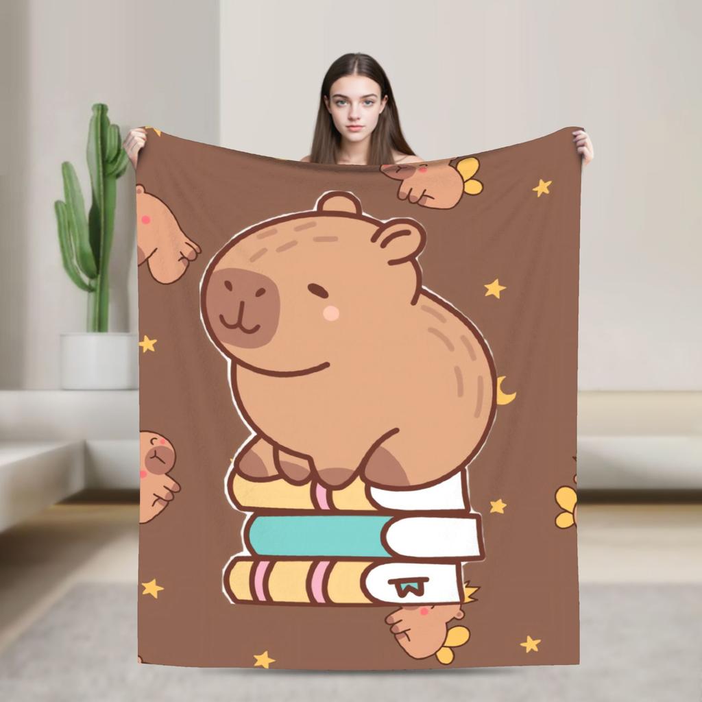 Capybara Blanket Quality Super Soft Throw Blanket Winter Travel Couch Chair Sofa Bed Funny Bedspread