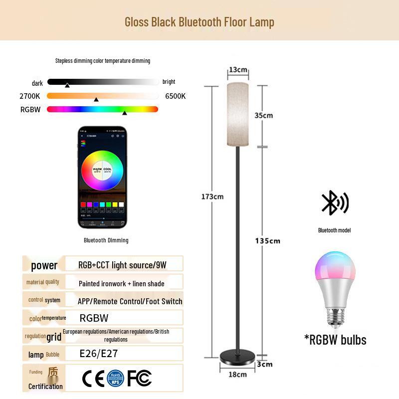 RGB Dimmable LED Floor Lamp for Living Room and Bedroom
