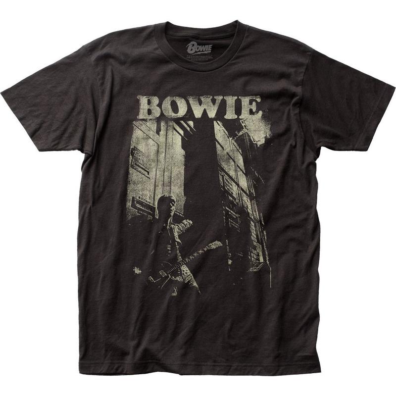 

David Bowie Guitar Unisex T-shirt Music Classic Concert Rock Band Tee New Black S