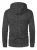 Men's Casual Jacquard Knit Hoodie Cardigan