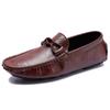 Men's Shoes Doudou Shoes Loafer Leather Shoes Spring Low-top Foot Cover Leather Flat-soled Driver 2025 Driving Shoes Large Size Casual Shoes