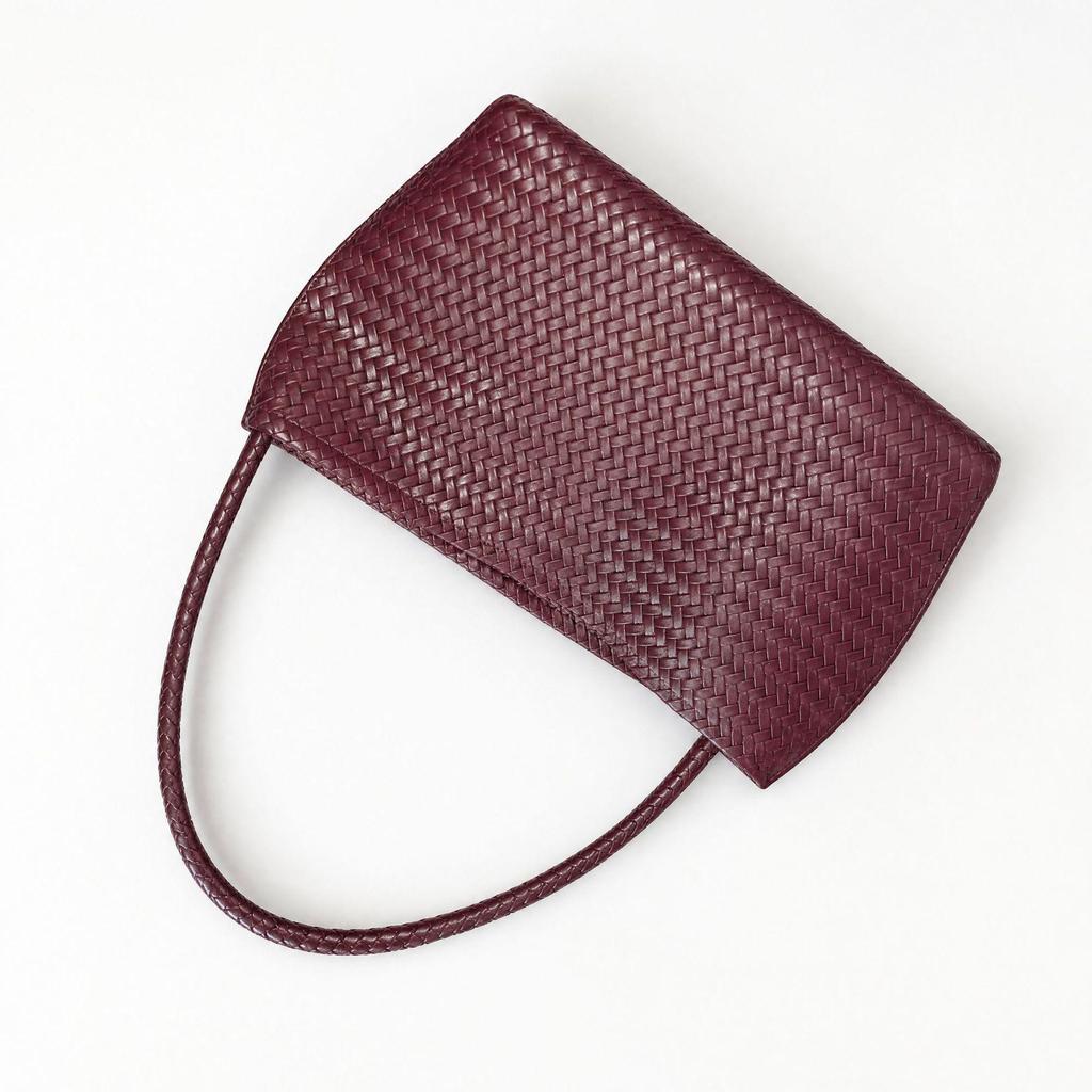 Retro Textured Weaving Handbag: Versatile Single Shoulder Vegetable Basket Bag