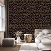 Neon Glitter Hearts Wallpaper Black, Rust and Ochre 50x1000