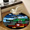 Minecraft Steve,Pixel Art Chair mat Round Rug Office carpet, Machine Washable, Non slip, Suitable for Living Rooms, Bedrooms