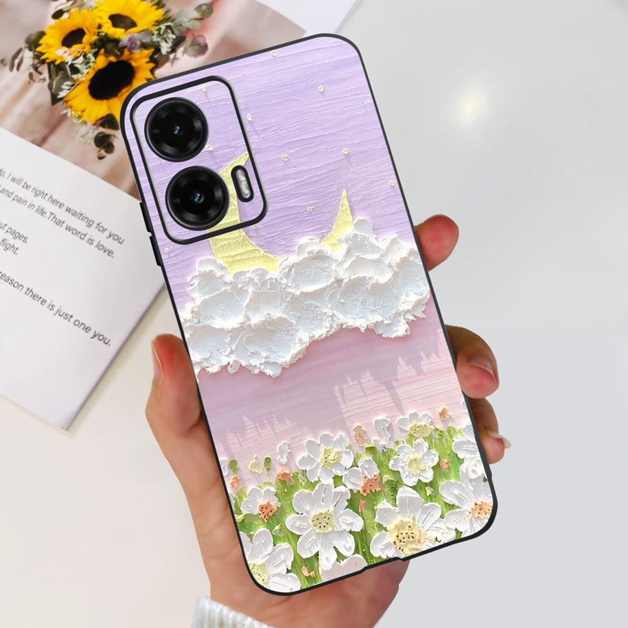 For Motorola Moto G35 5G Case Popular Flower Butterfly Soft Silicone TPU Matte Cover For Moto G35 2024 G 35 MotoG35 Phone Shells