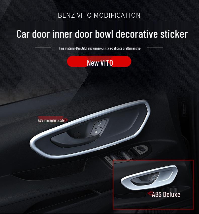 New VITO Interior Handle and Door Bowl Decorative Protective Frame - Car Accessories