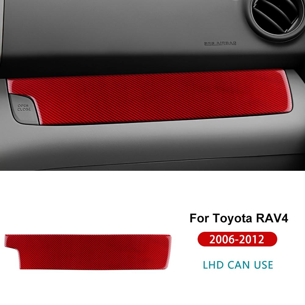 Real Soft Carbon Fiber Sticker For Toyota RAV4 2006 2007 2008 2009 2010 2011 2012 LHD RHD Car Co-pilot Panel Trim Accessories.