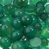 10pcs Natural Stone Cabochon Beads Round Green Agatte Cabochons Loose Beads Cabochon Cameo For Jewelry Making DIY Rings Necklace