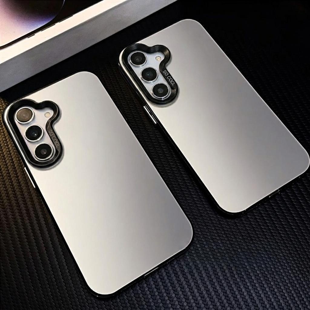 Silver IMD Phone Case For Samsung Galaxy A56 5G A55 A17 A07 A36 A54 A33 A16 A06 A25 A34 A15 S26 Ultra S25 S24 S23 S22 Hard Cover