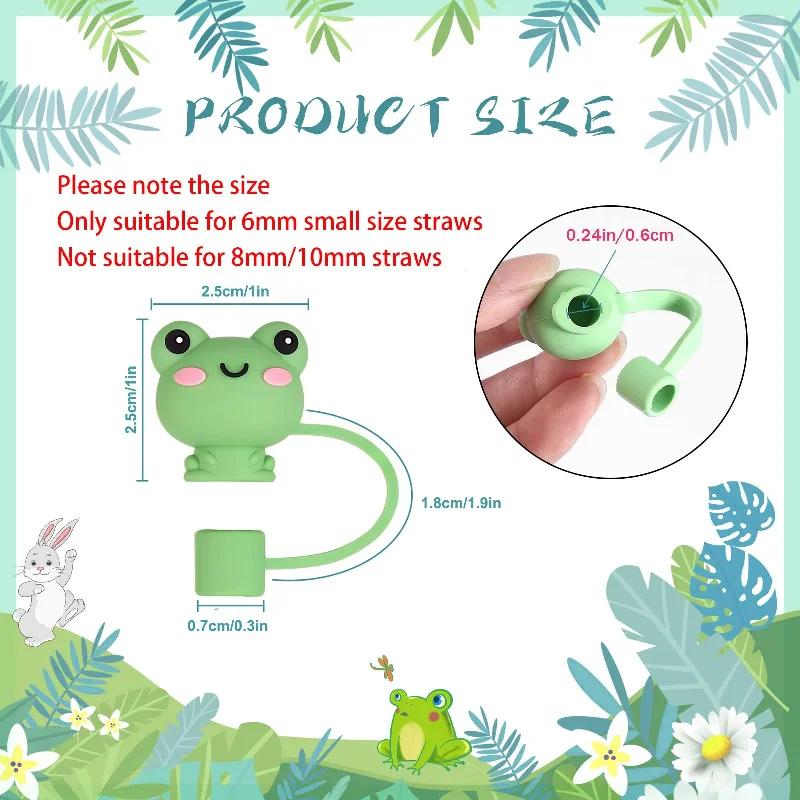 12Pcs Straw Covers Toppers for Cups Straw Accessories Silicone Straw Caps Reusable Straw Tips Protectors