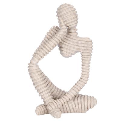 Resin Thinker Sculpture Abstract Statue Collectible Figurine Hallow Home Office Desktop Decor