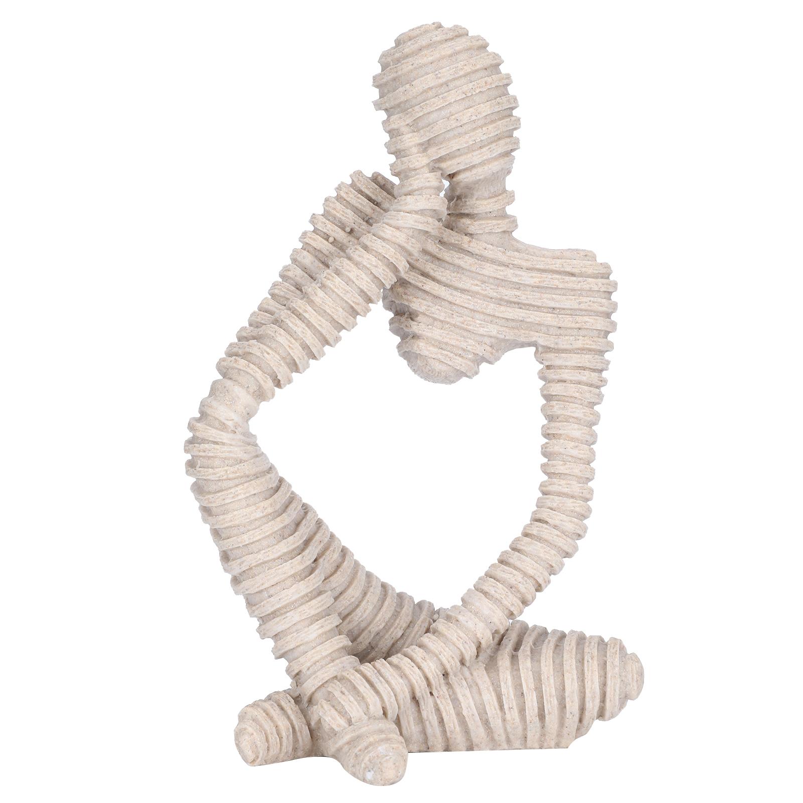 Скульптура Мыслителя из смолы Абстрактная статуэтка Коллекционная фигурка Хэллоу Домашний офис Настольный декор