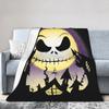 Albtraum Jack Skellington Flanelldecken The Nightmare Before Christmas Vintage Überwurf für Zuhause 125*100cm Teppichstück,
