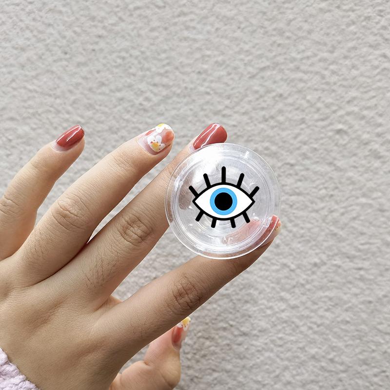 Turkish Lucky Blue Evil Eye Folding Mobile Phone Grip Stand Holder For iPhone 16 Samsung Huawei INS Korea Clear Griptok Bracket