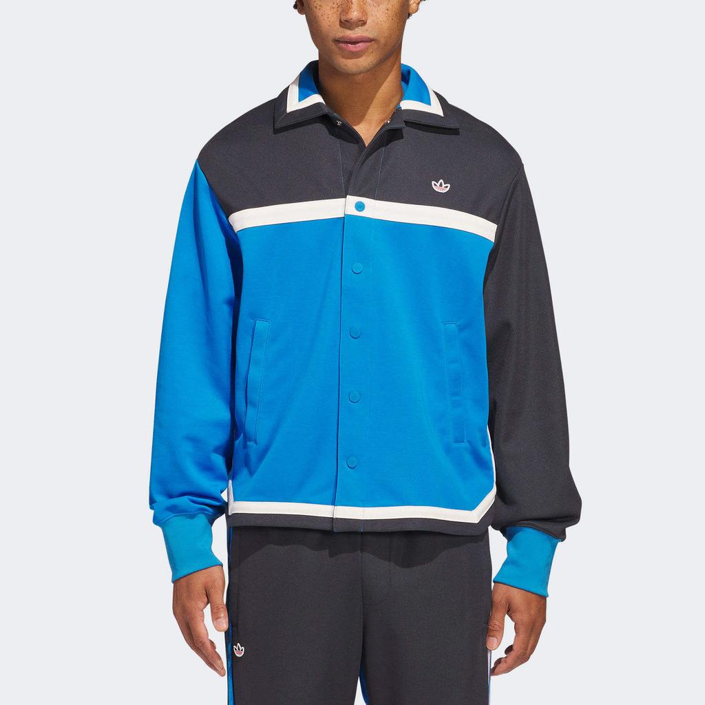 Adidas X CLOT Edison Chen Warmup Jacket Bright Blue Men Streetwear IY8665