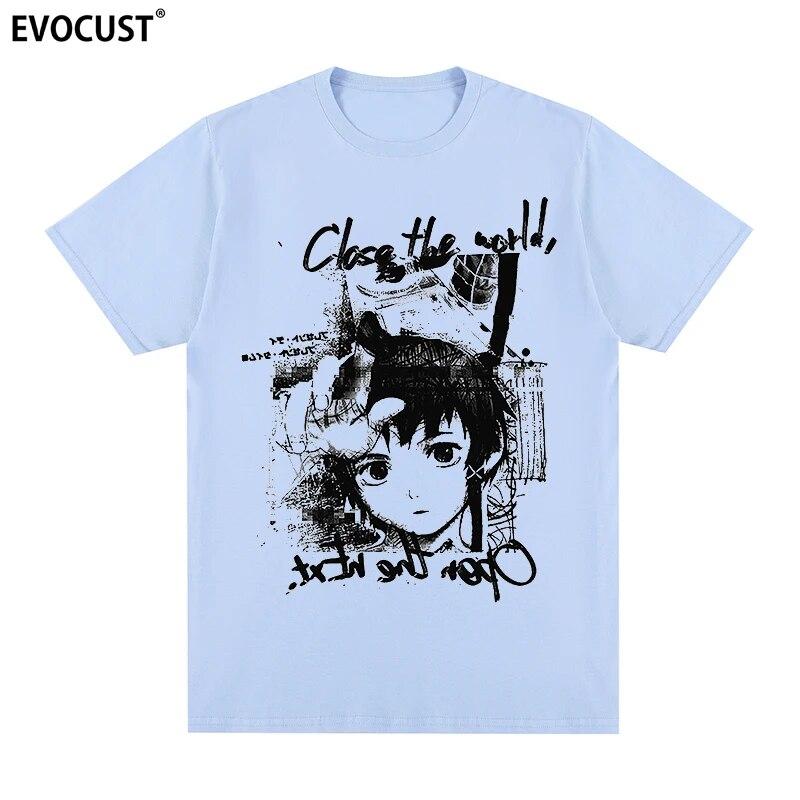 Serial Experiments Lain Close the World Aesthetic Unisexga Anime Iwakura T-shirt Cotton Unisex T Shirt New TEE TSHIRT Womens Tops