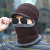 Hat men's winter tide cycling windproof ear protection wool knitted hat winter velvet cold protection warm cover hat