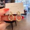 Nuovi Orecchini Geometrici alla Moda Orecchini per Donna Zircone Dorato Orecchini Pendenti San Valentino Anniversario Compleanno Gioielli Regalo