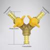 Brass 2 Way Tap Adapter Garden Irrigation 2 Way Double Tap Hose Adapter Adjustable Control Faucet Connector Adapter