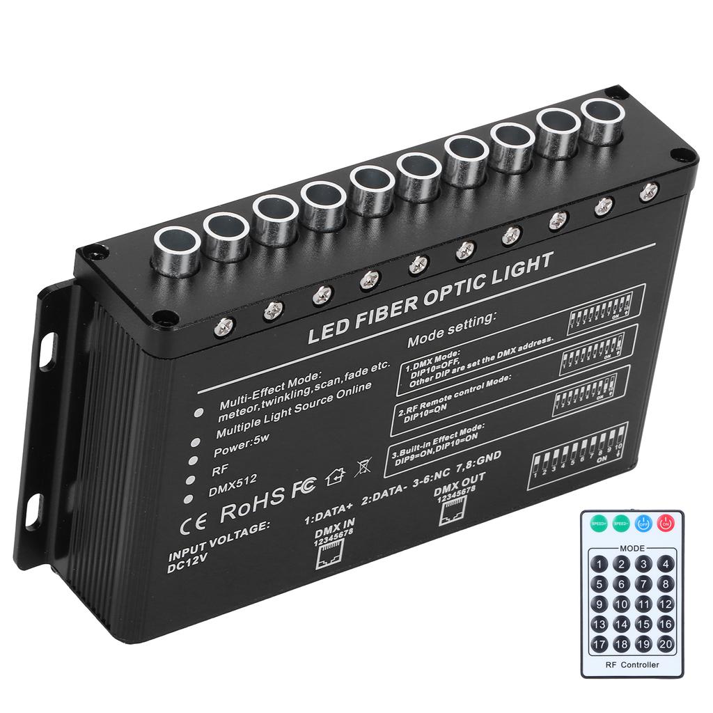 5W Fiber Optic Light LED Ceiling Star Ambient Light Source with 10 Hole for Living Room Bedroom