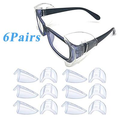 6 Paires Latéral pour Lunettes Lunettes de Sécurité à Enfiler Écran Universel