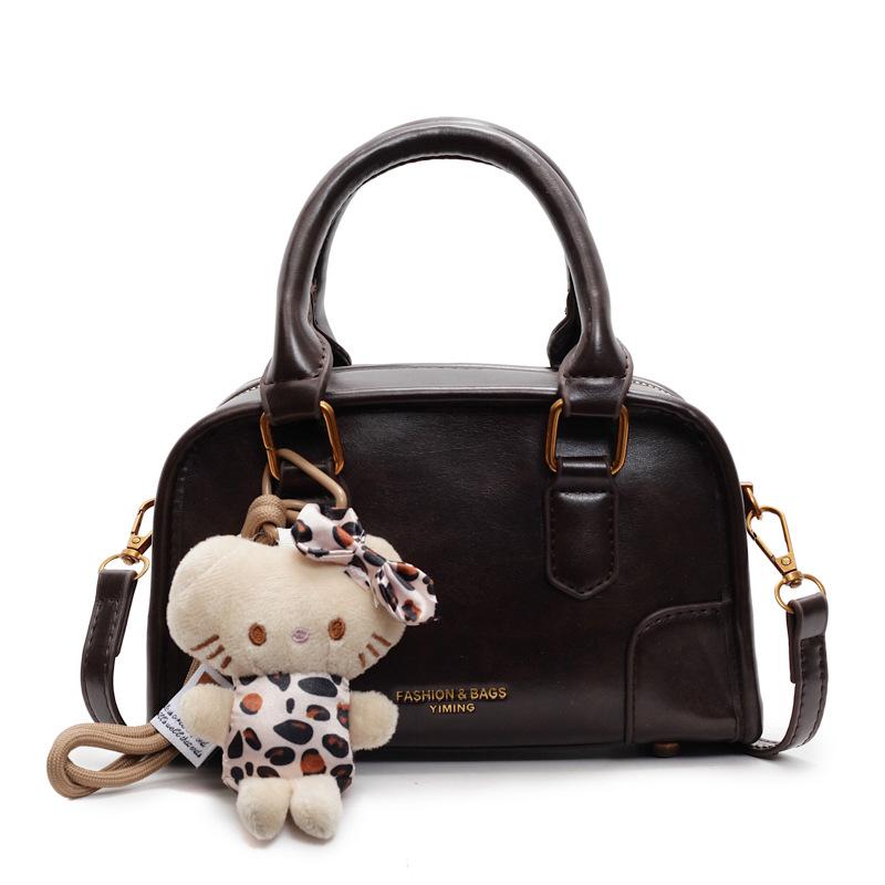 

Модная сумка через плечо для通勤, женская новая повседневная маленькая квадратная сумка no pendant темно-коричневого