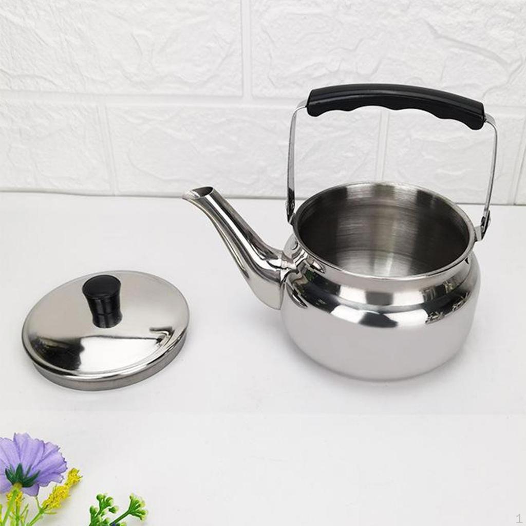 Kettle Stainless Steel Stovetop Teapot, Metal Tea Pot Gas/Induction/Electric/Gas/Stovetop Teakettles