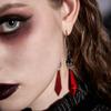 Vintage Black Bat Red Crystal Gothic Earrings Woman Luxury Jewelry Elegant Woman Gift Dangle Earrings Valentine's Halloween